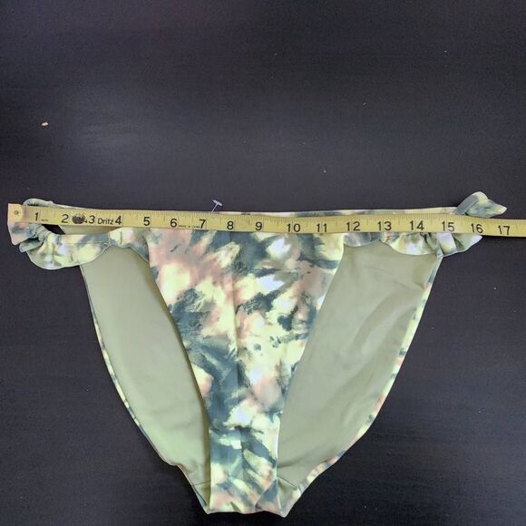 Aerie Green Abstract Print Bikini Bottoms NWTT Size Large Full Coverage Bottoms - Picture 5 of 9